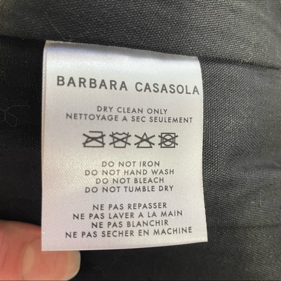 Rare Barbara Casasola linen BLACK midi pinafore spring 2017 runway collection - Picture 7 of 16